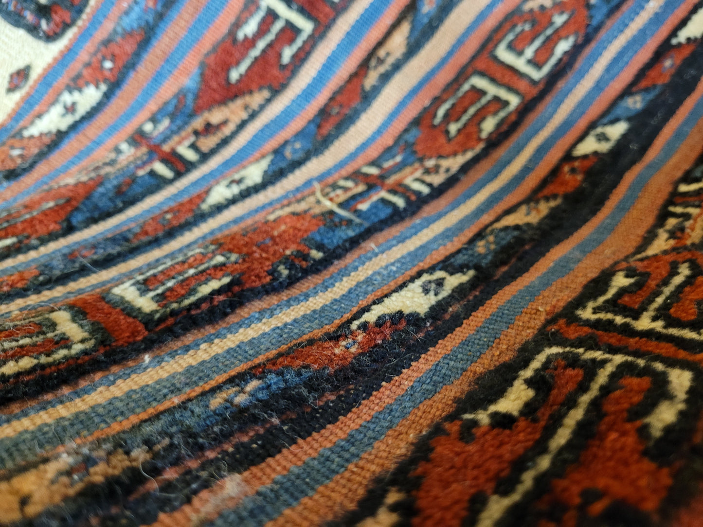 Bachtiar Teppich antik Kelim Knüpfmix 50×60 cm