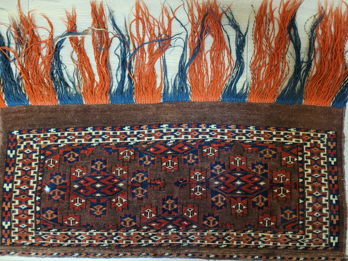 Jomut Turkmen Torba antik geometrisch 87×40 cm