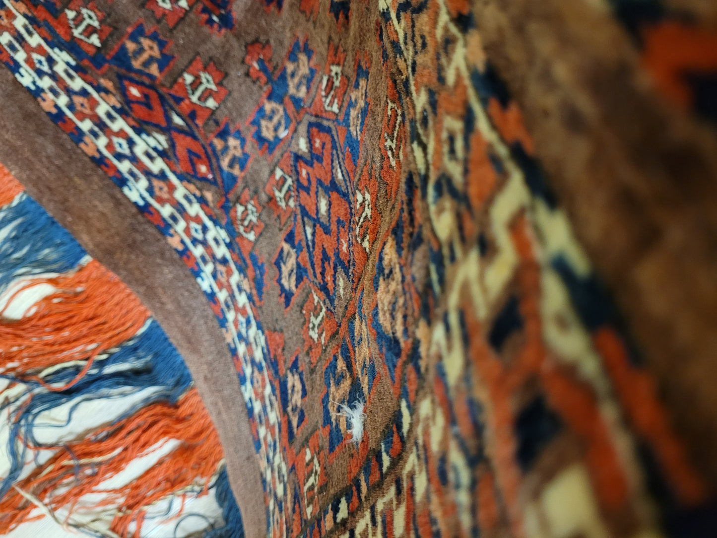 Jomut Turkmen Torba antik geometrisch 87×40 cm