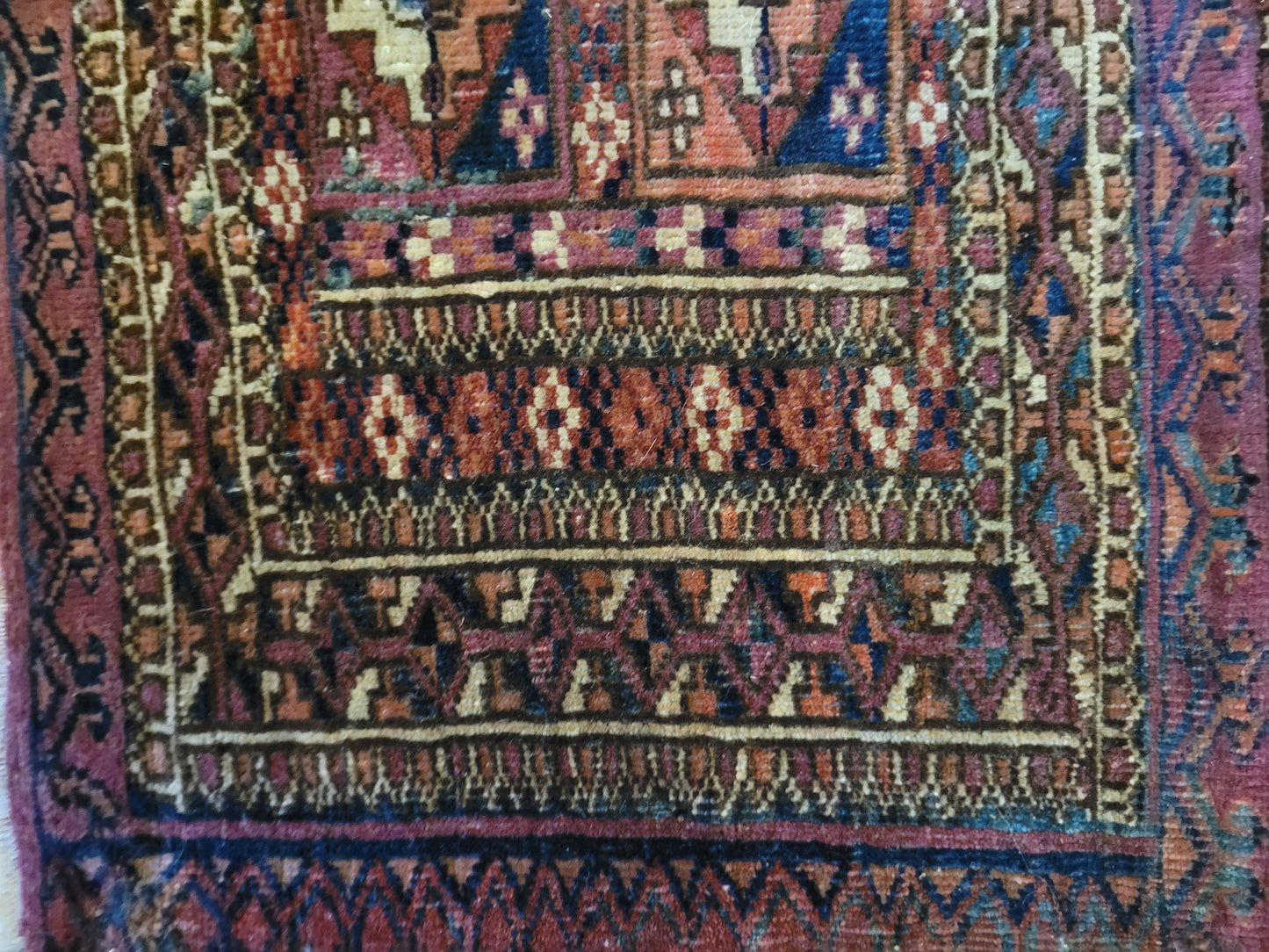 Jomut Turkmen Teppich antik geometrisch 84×35 cm