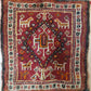 Orientteppich Handgeknüpft Gaschghai Teppich Tiermotiv Rot 30×33 cm