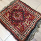 Orientteppich Handgeknüpft Gaschghai Teppich Tiermotiv Rot 30×33 cm