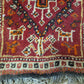 Orientteppich Handgeknüpft Gaschghai Teppich Tiermotiv Rot 30×33 cm
