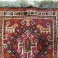 Orientteppich Handgeknüpft Gaschghai Teppich Tiermotiv Rot 30×33 cm