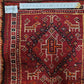 Orientteppich Handgeknüpft Gaschghai Teppich Tiermotiv Rot 30×33 cm
