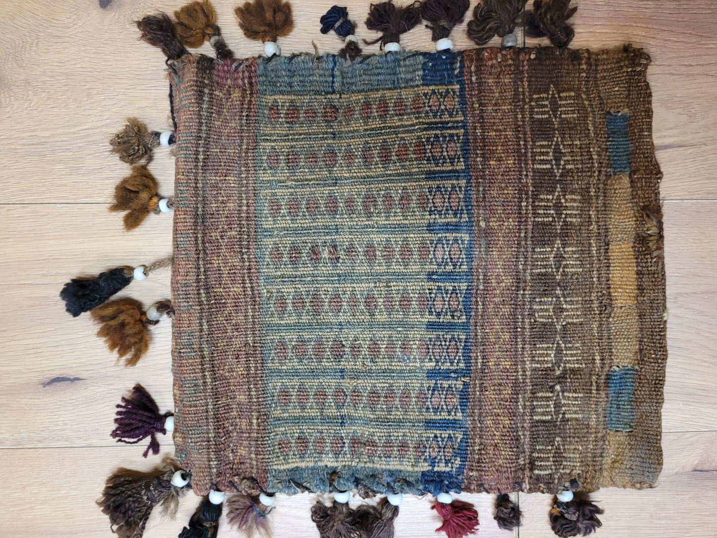 Orientteppich handgeknüpft Kelim Tasche 40×34 cm antik