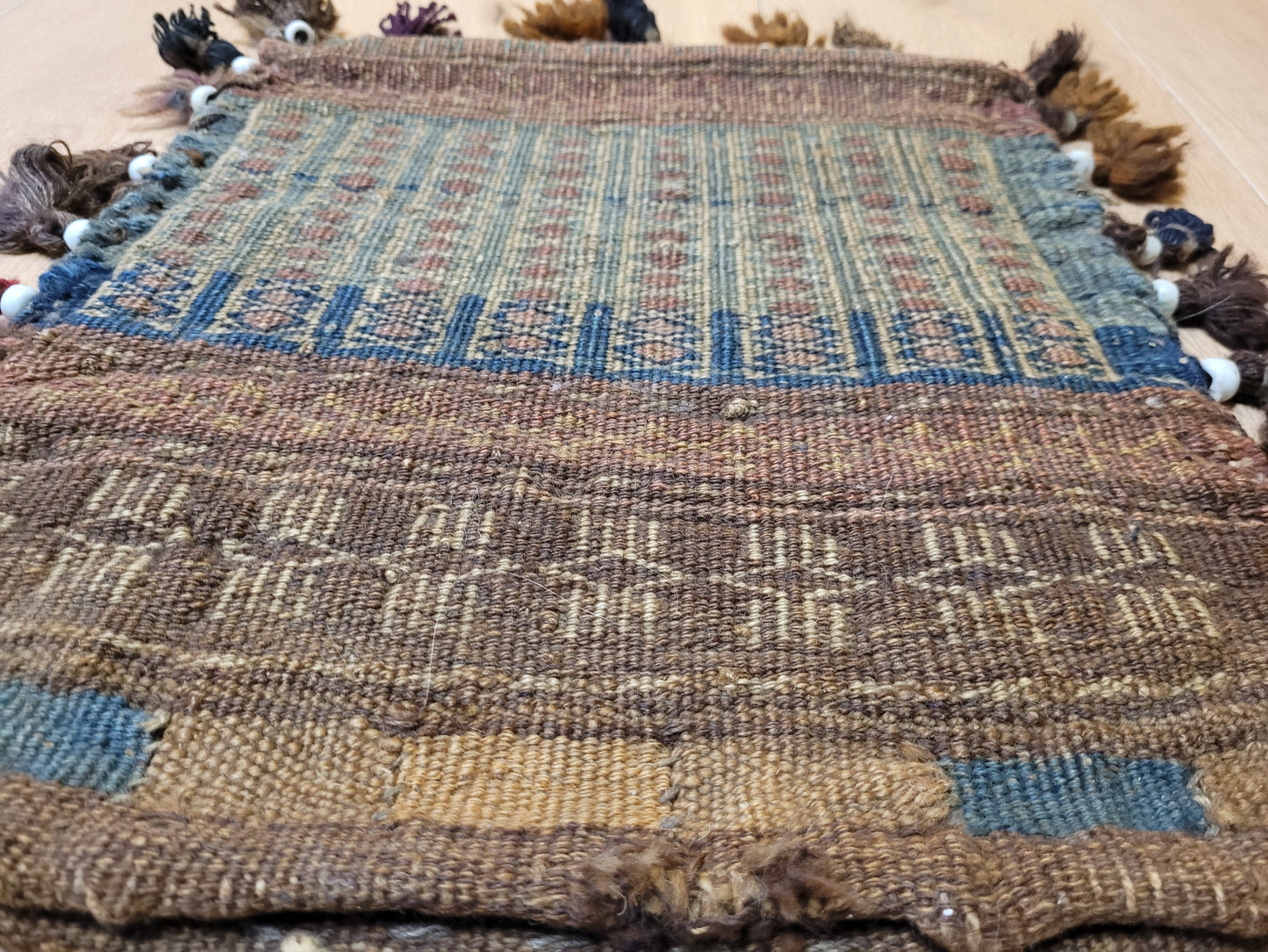 Orientteppich handgeknüpft Kelim Tasche 40×34 cm antik