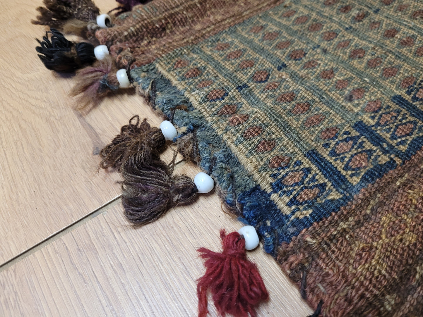 Orientteppich handgeknüpft Kelim Tasche 40×34 cm antik