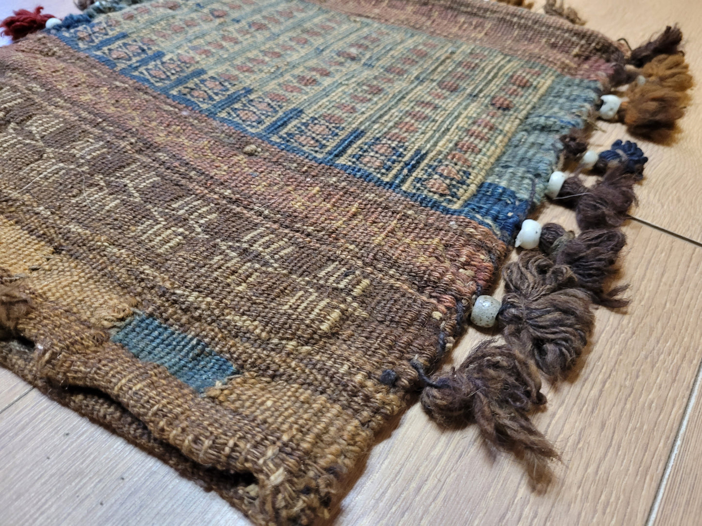 Orientteppich handgeknüpft Kelim Tasche 40×34 cm antik