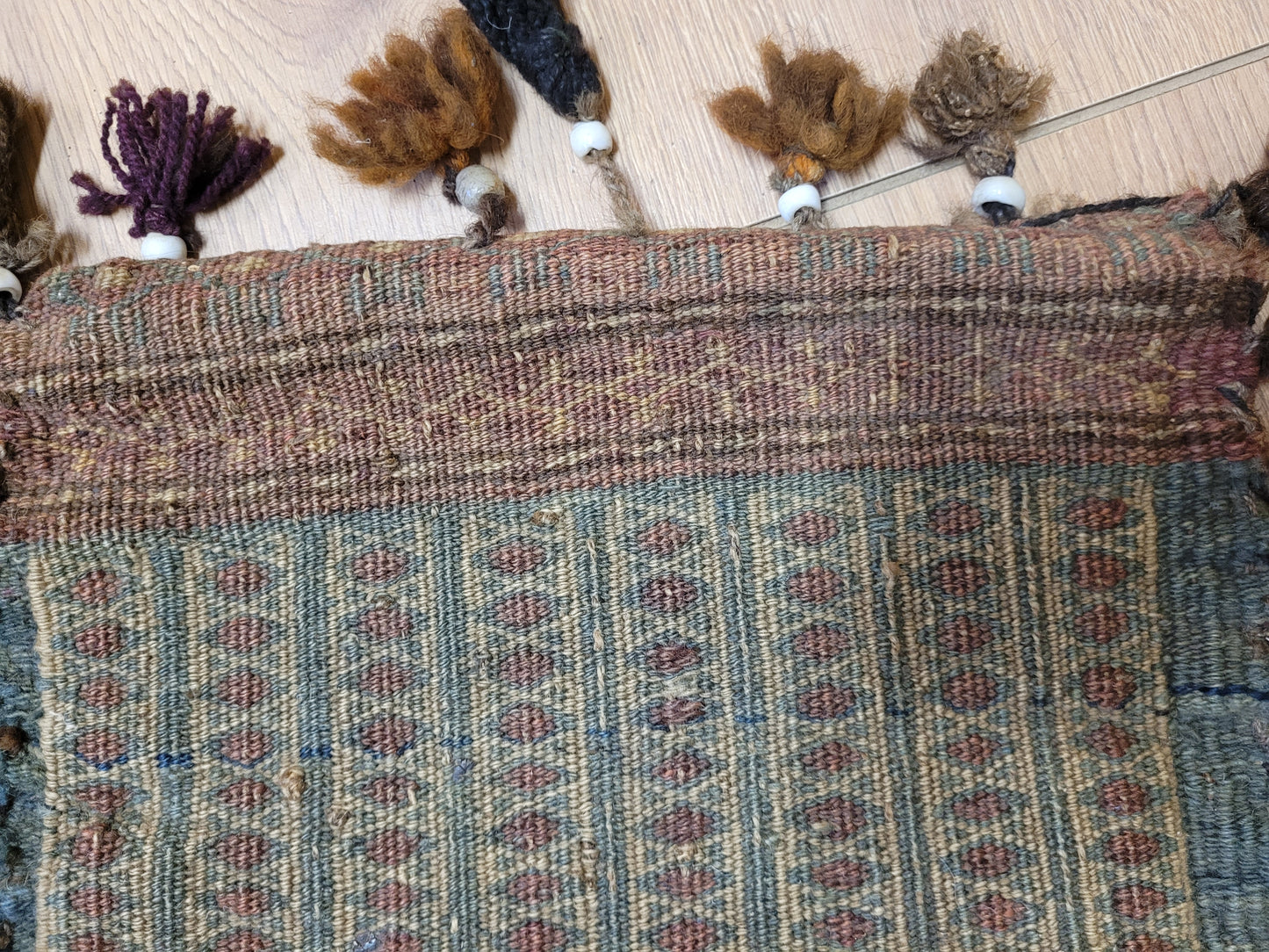 Orientteppich handgeknüpft Kelim Tasche 40×34 cm antik