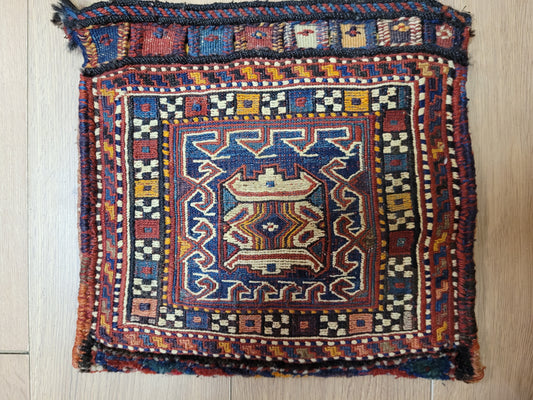 Orientteppich handgeknüpft Kelim Tasche 35×35 cm antik