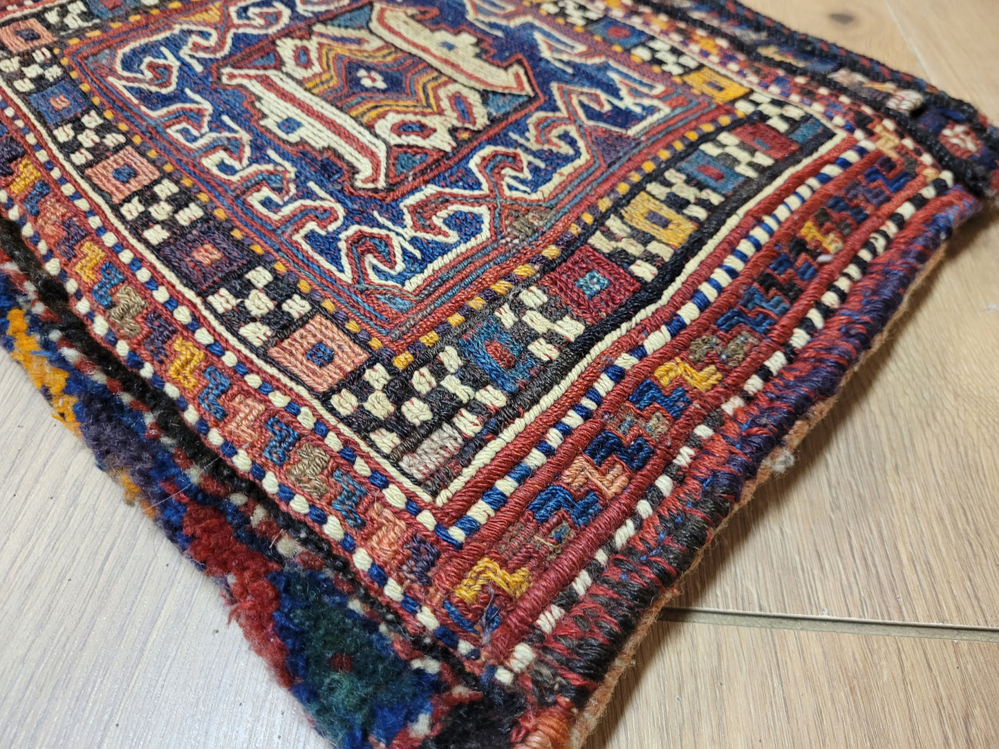 Orientteppich handgeknüpft Kelim Tasche 35×35 cm antik