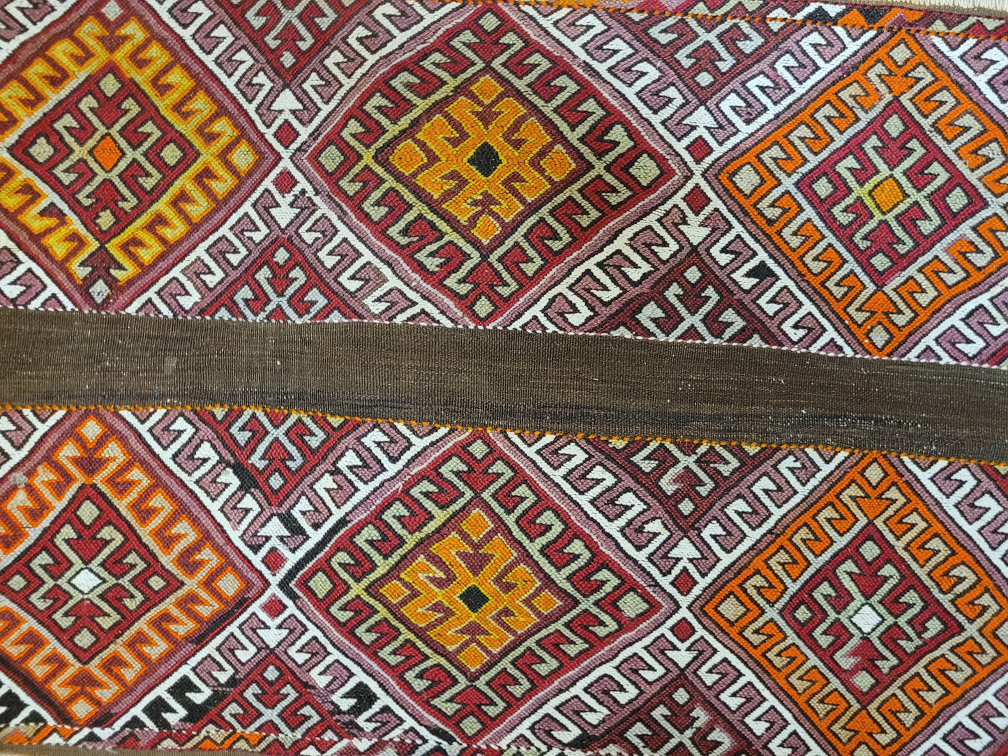 Orientteppich handgeknüpft Kelim Bachtiar 137×72 cm antik