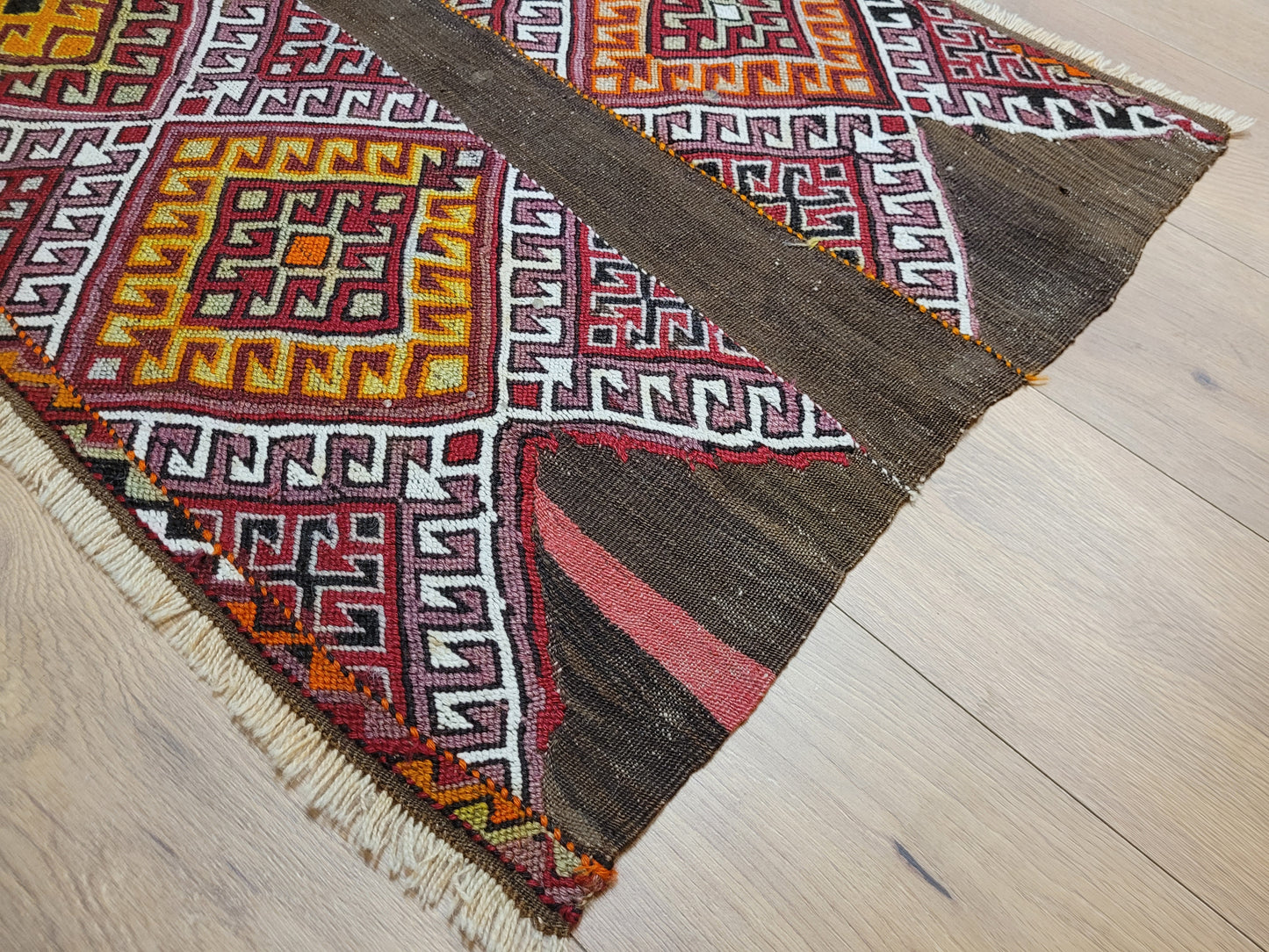 Orientteppich handgeknüpft Kelim Bachtiar 137×72 cm antik
