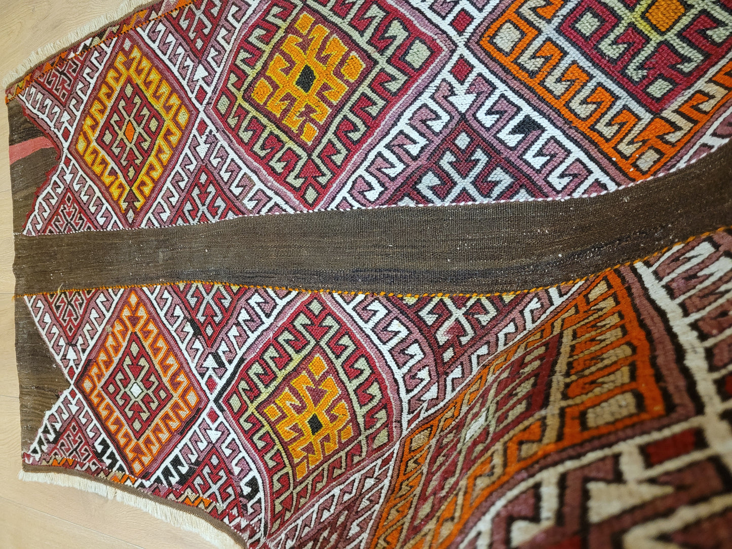 Orientteppich handgeknüpft Kelim Bachtiar 137×72 cm antik