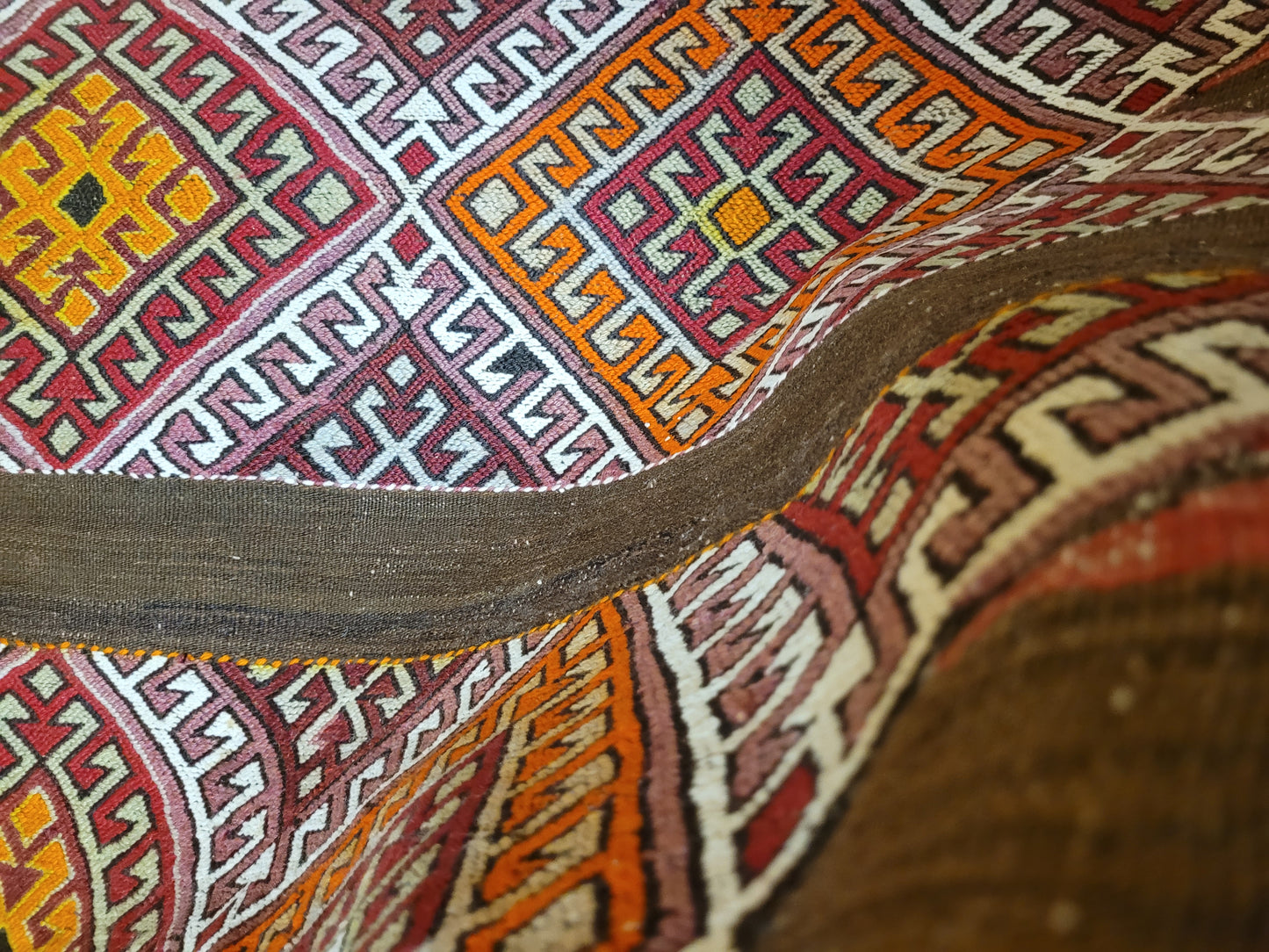 Orientteppich handgeknüpft Kelim Bachtiar 137×72 cm antik