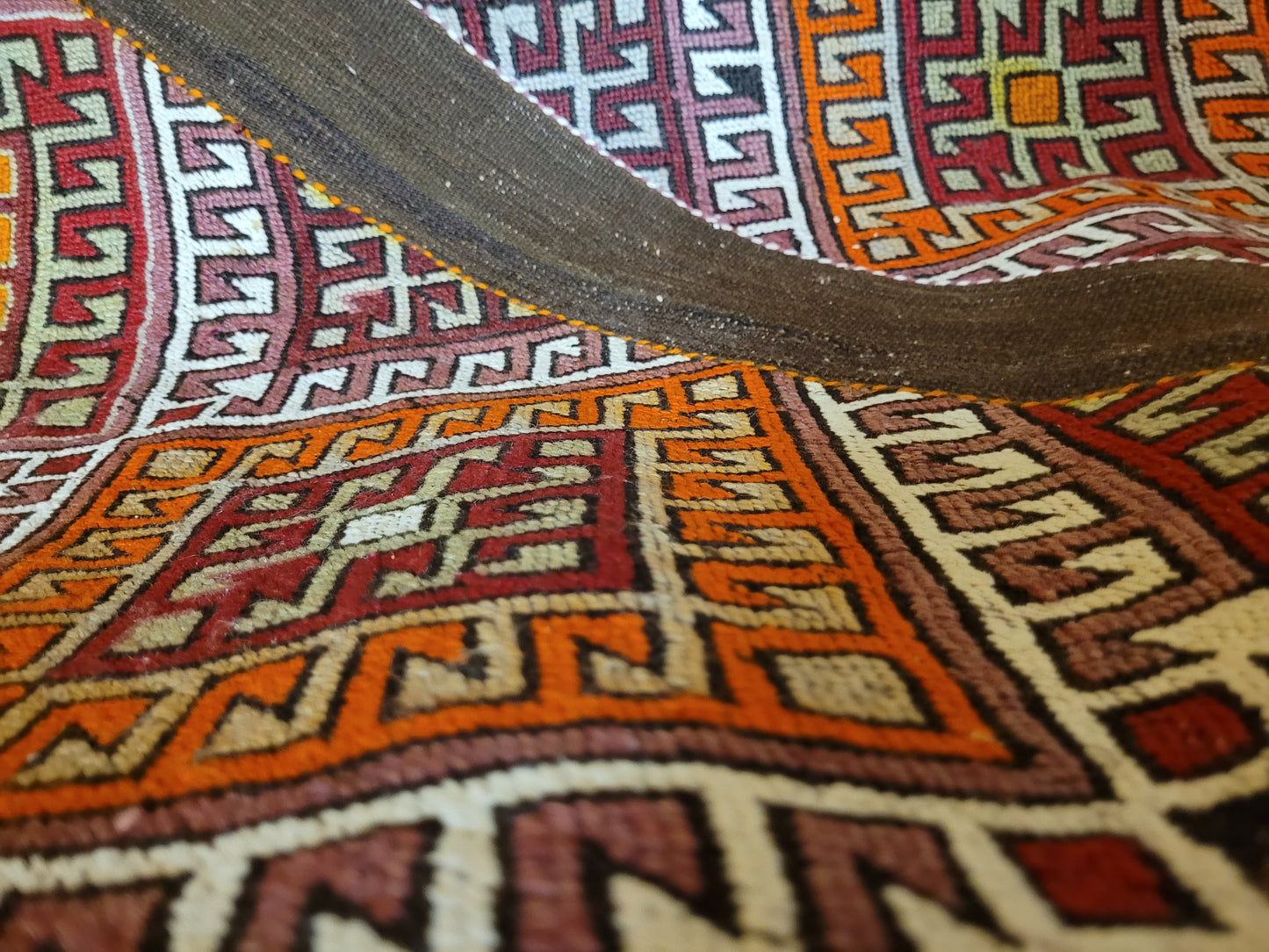 Orientteppich handgeknüpft Kelim Bachtiar 137×72 cm antik