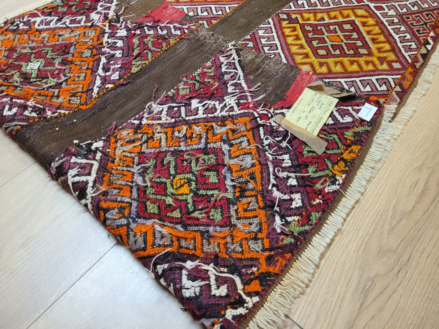 Orientteppich handgeknüpft Kelim Bachtiar 137×72 cm antik