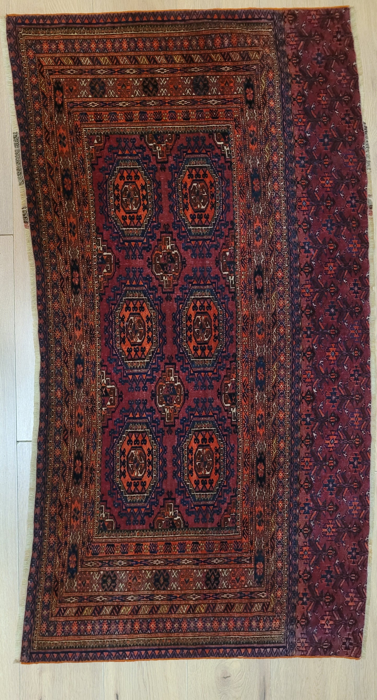 Orientteppich handgeknüpft Jomut Buchara 150x80 cm