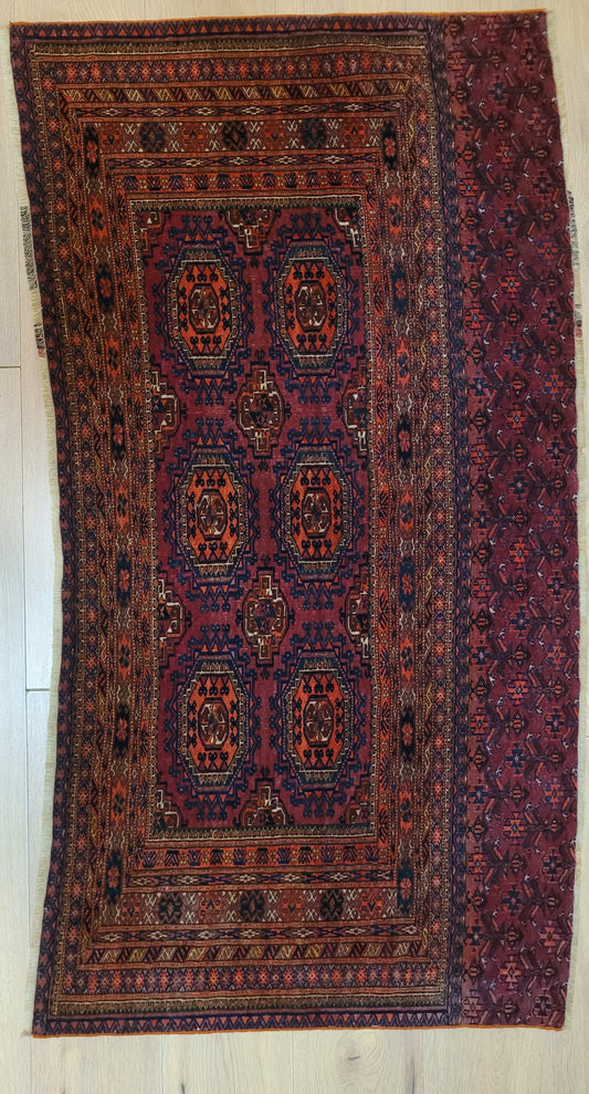 Orientteppich handgeknüpft Jomut Buchara 150x80 cm