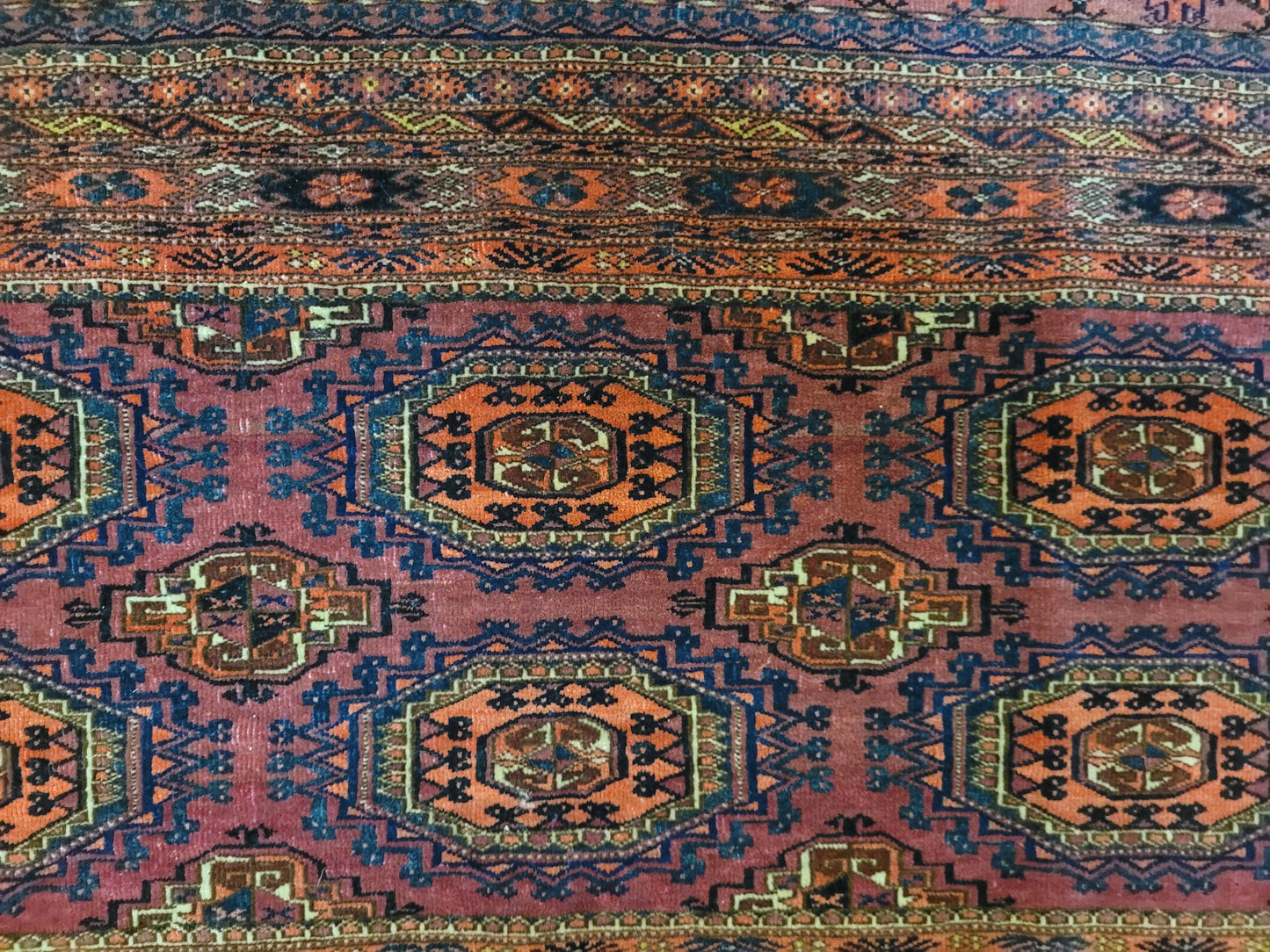 Orientteppich handgeknüpft Jomut Buchara 150x80 cm