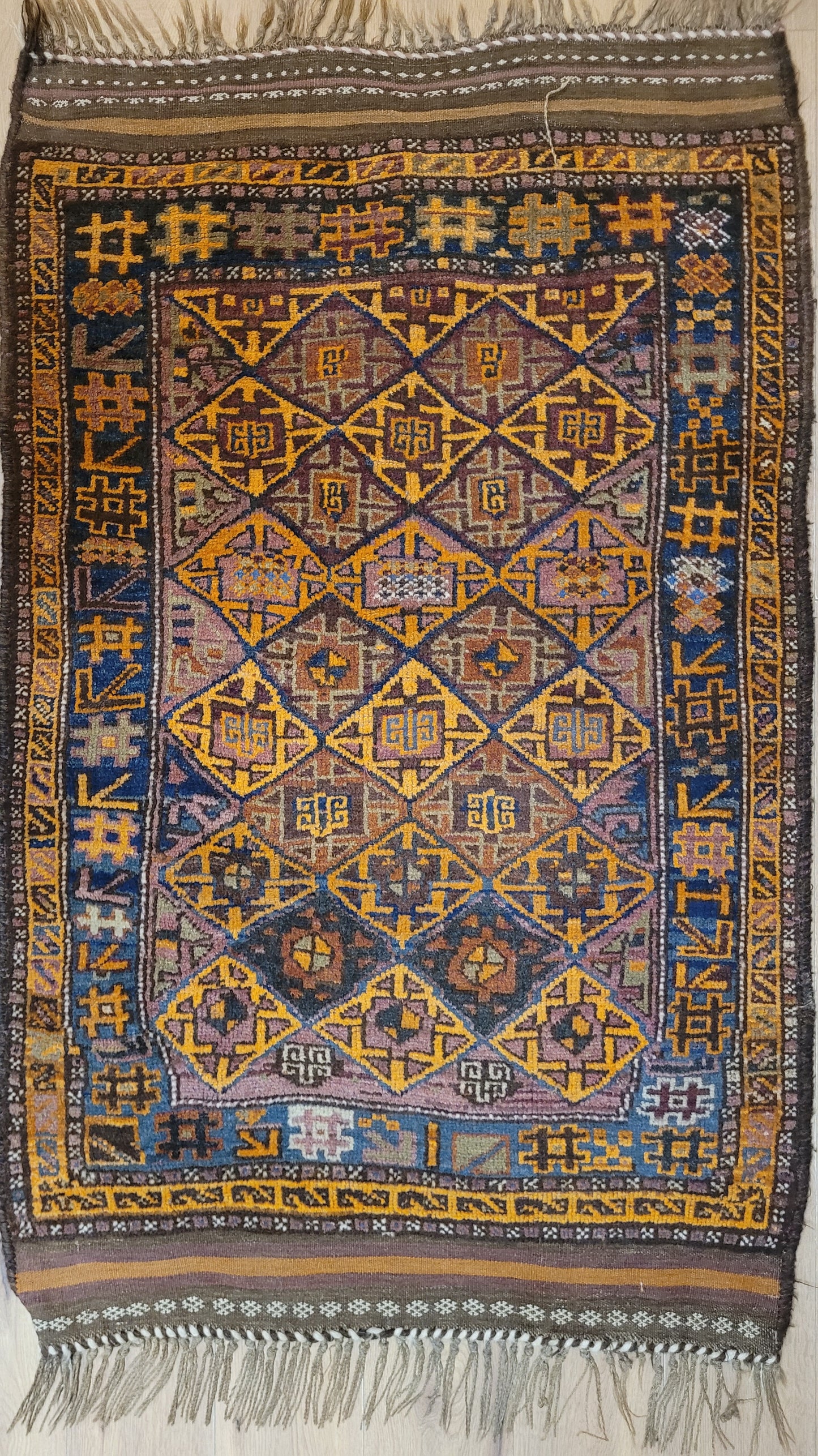 Orientteppich handgeknüpft Beludj 168×105 cm antik