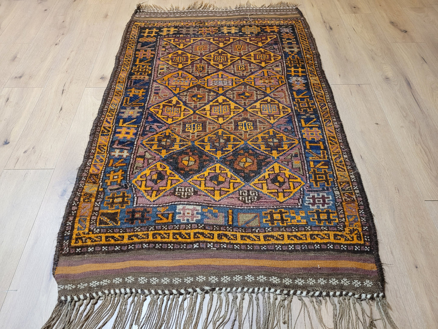 Orientteppich handgeknüpft Beludj 168×105 cm antik