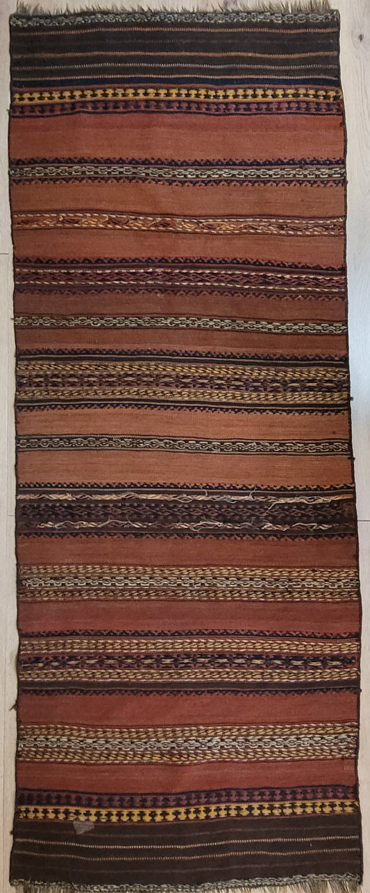 Orientteppich handgeknüpft Beludj Kelim 220×85 cm antik