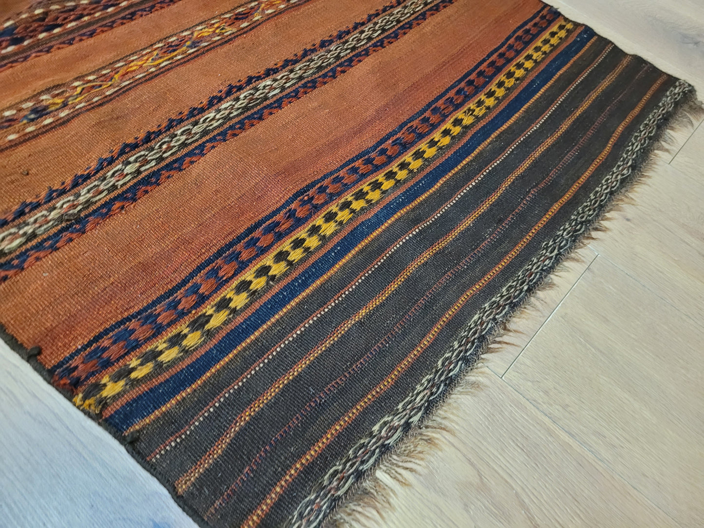 Orientteppich handgeknüpft Beludj Kelim 220×85 cm antik