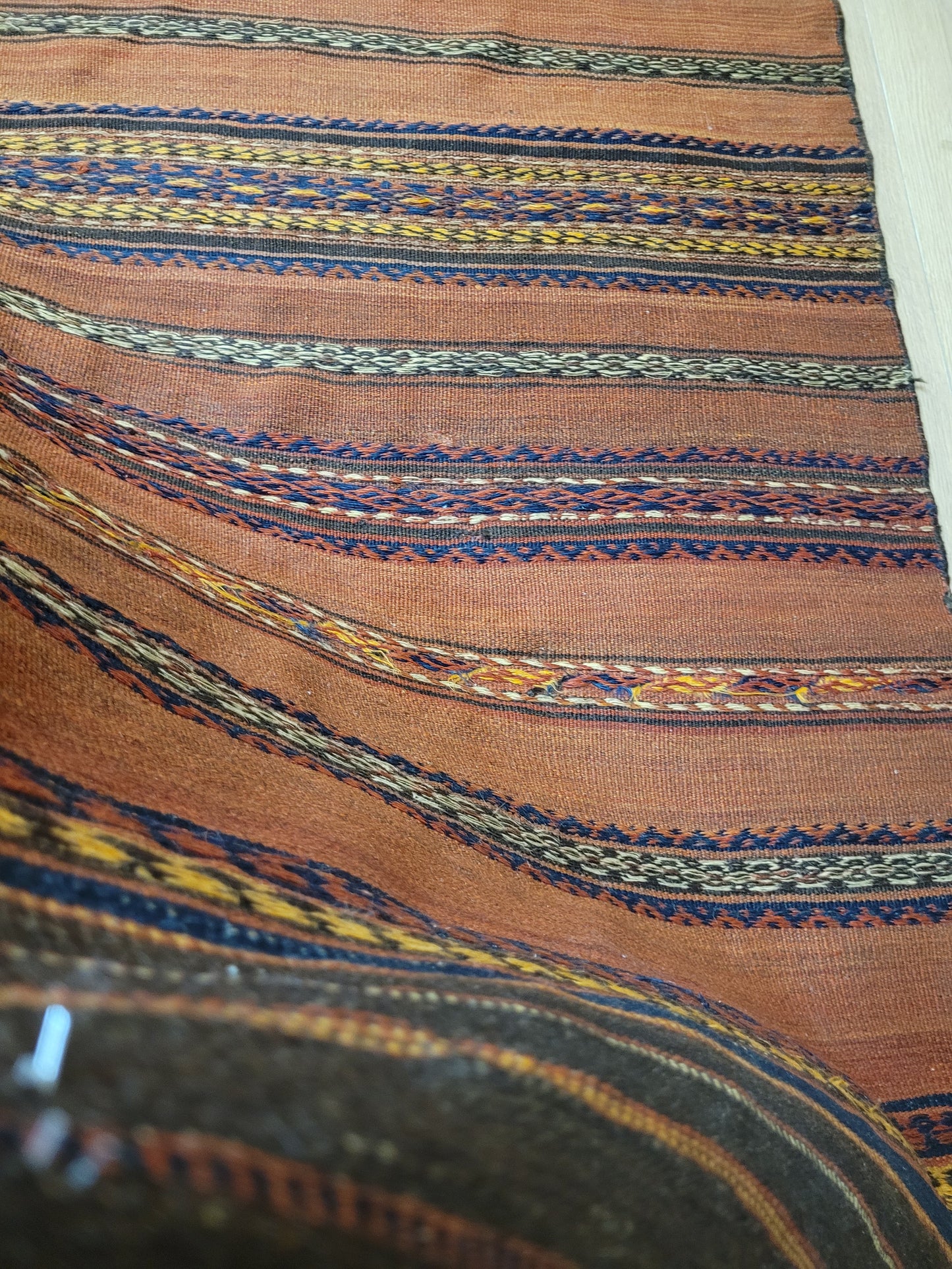 Orientteppich handgeknüpft Beludj Kelim 220×85 cm antik