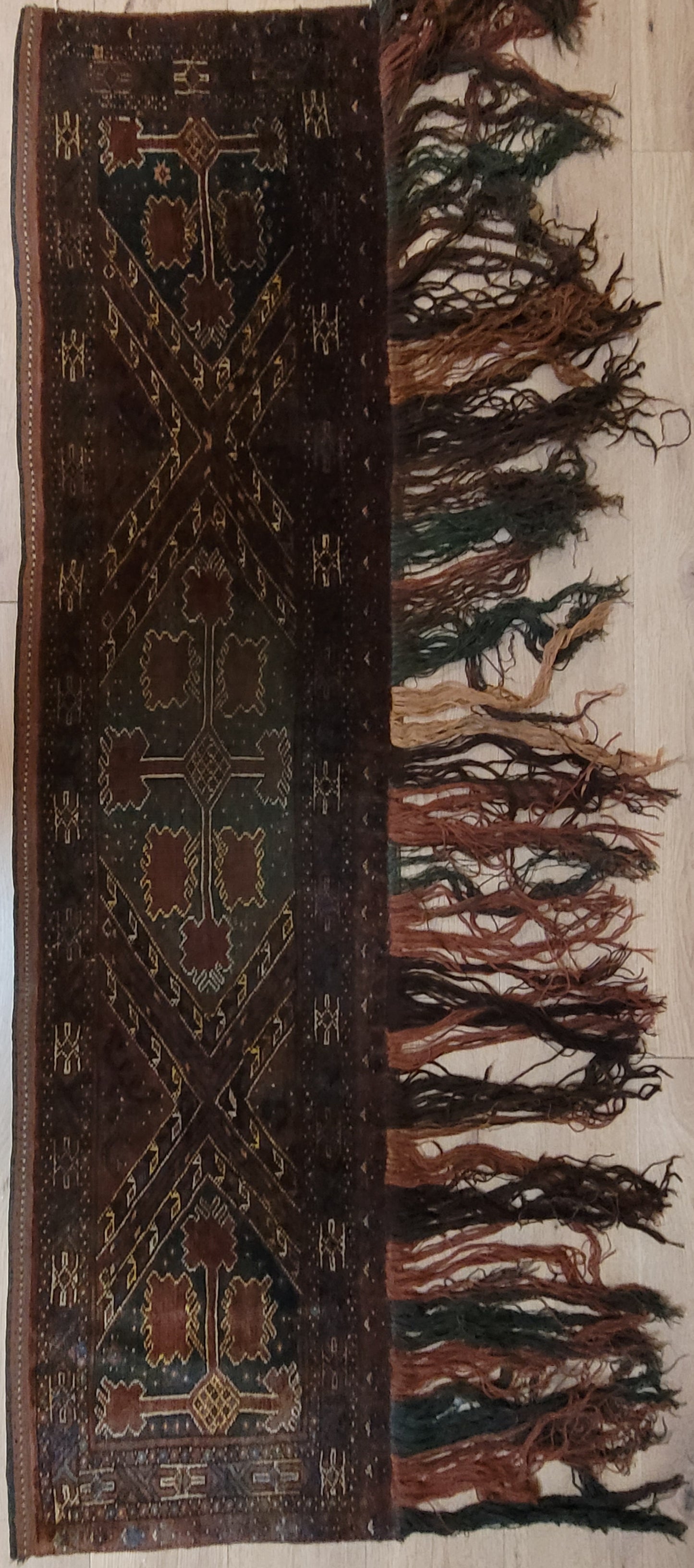 Jomut / Yomut Bouchar Zeltband – 220 × 56 cm – antik