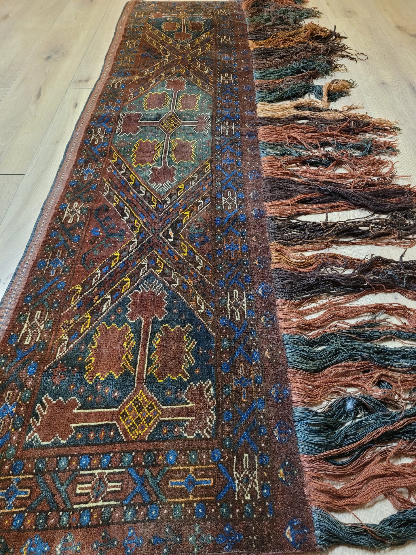 Jomut / Yomut Bouchar Zeltband – 220 × 56 cm – antik