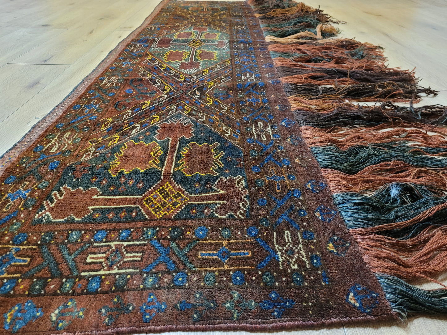 Jomut / Yomut Bouchar Zeltband – 220 × 56 cm – antik