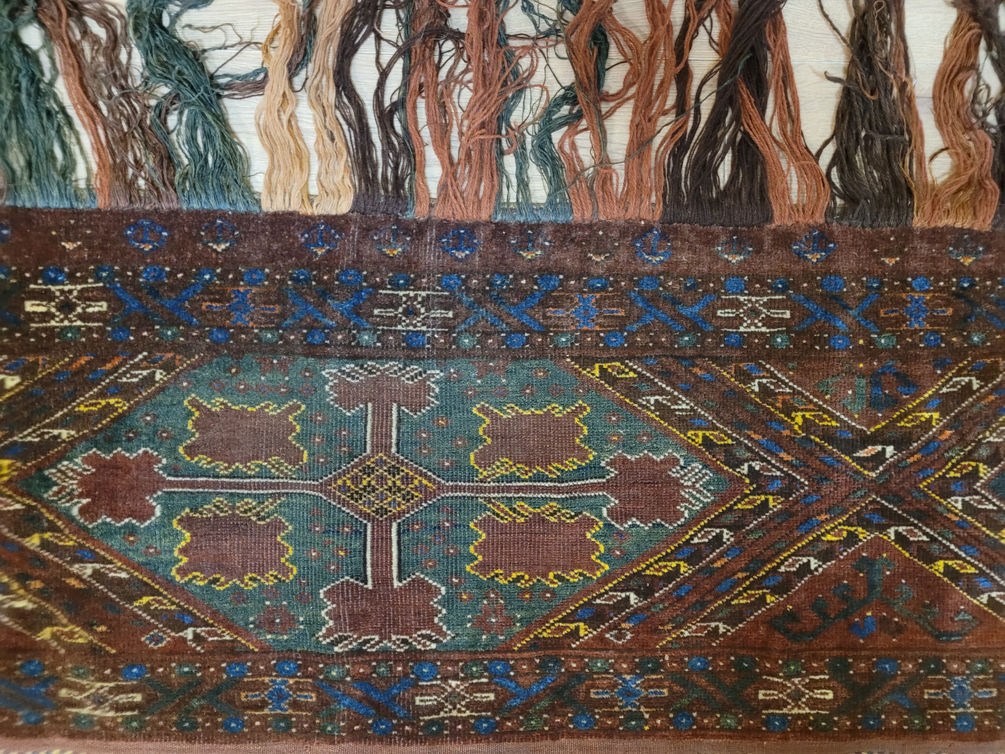 Jomut / Yomut Bouchar Zeltband – 220 × 56 cm – antik