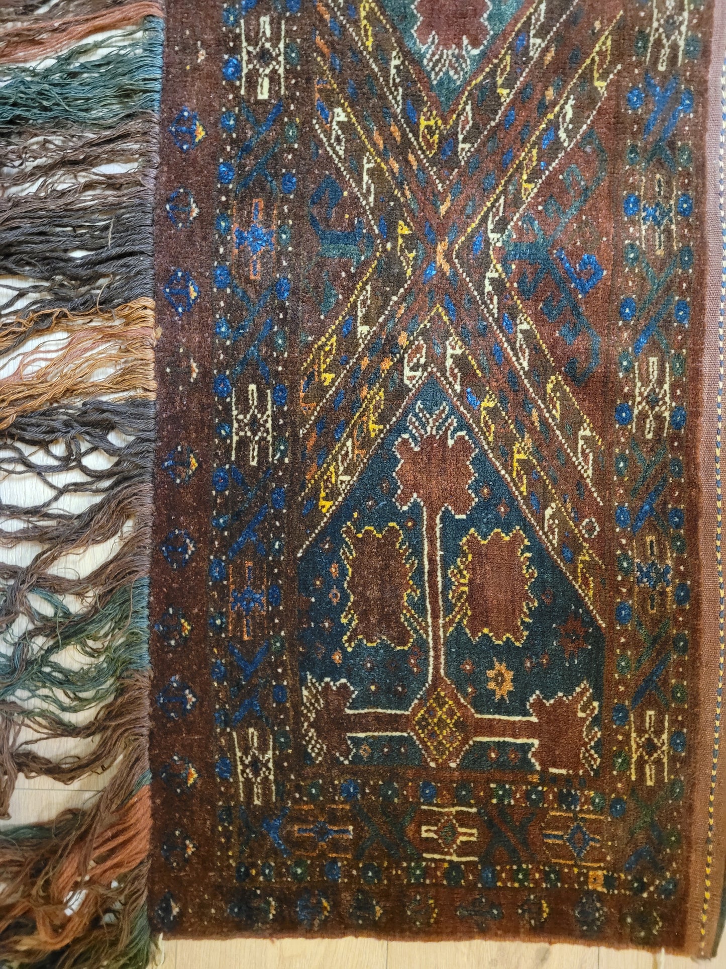 Jomut / Yomut Bouchar Zeltband – 220 × 56 cm – antik