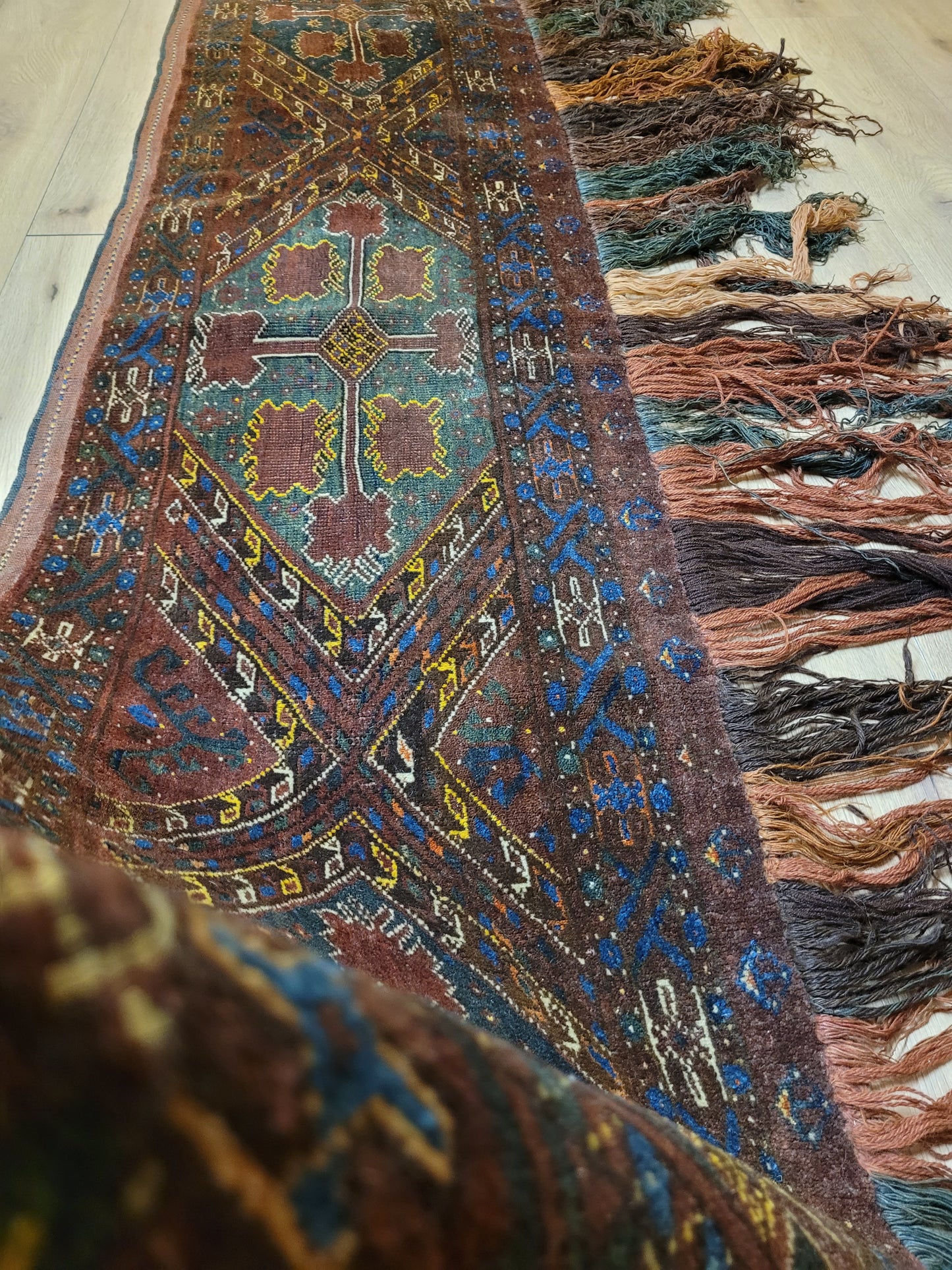 Jomut / Yomut Bouchar Zeltband – 220 × 56 cm – antik