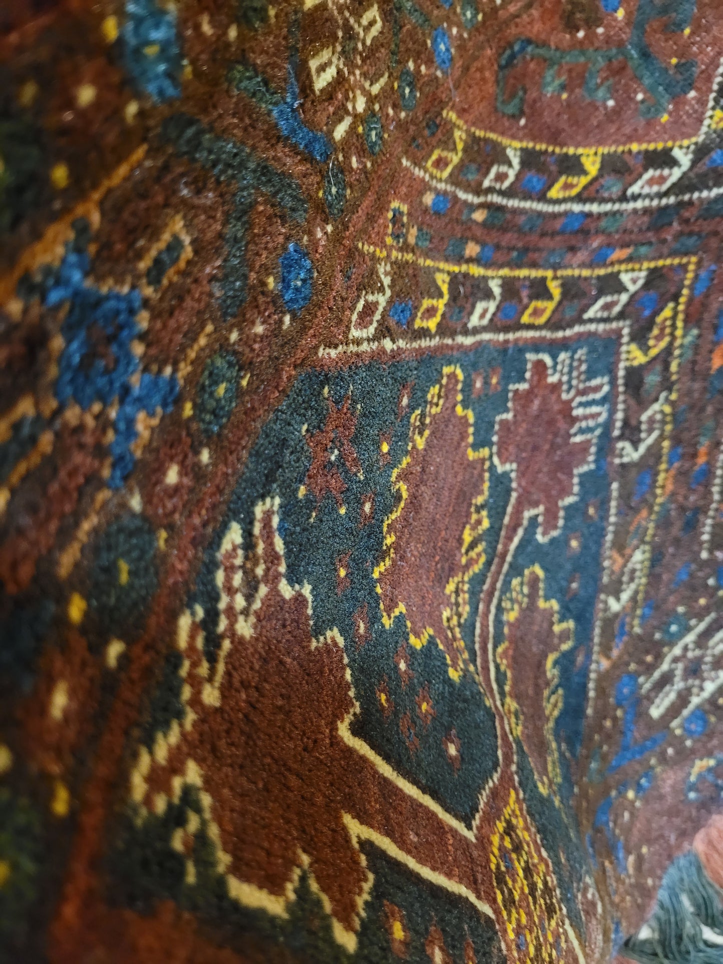 Jomut / Yomut Bouchar Zeltband – 220 × 56 cm – antik