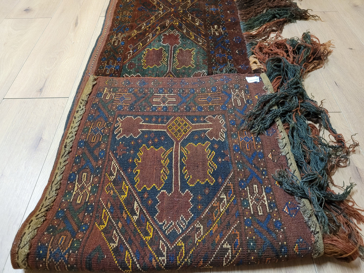 Jomut / Yomut Bouchar Zeltband – 220 × 56 cm – antik