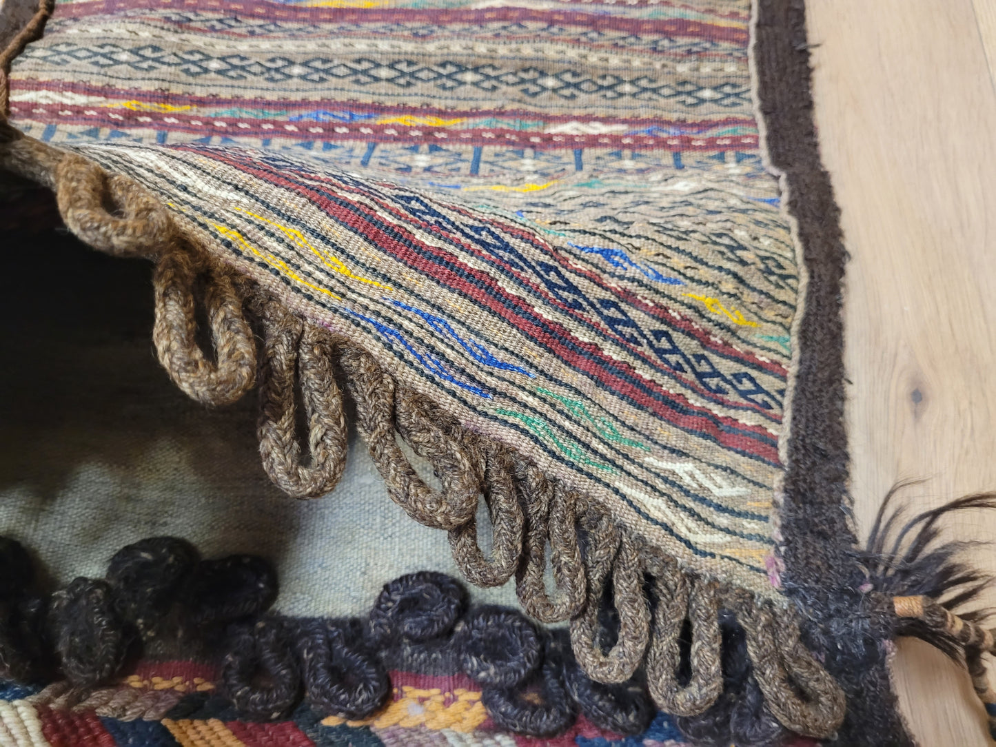 Orientteppich handgeknüpft Belutsch Taschenstück 110x50 cm