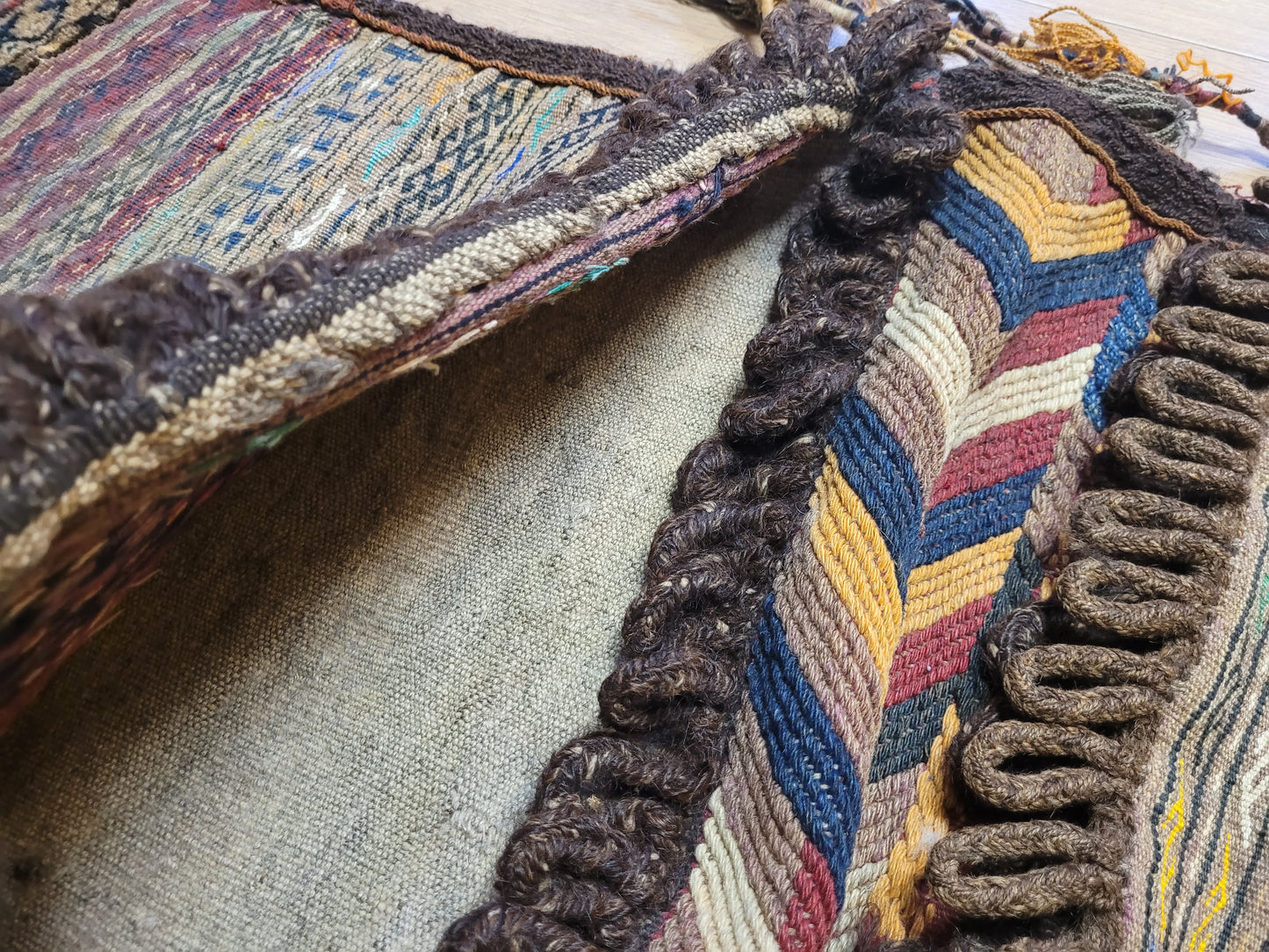 Orientteppich handgeknüpft Belutsch Taschenstück 110x50 cm