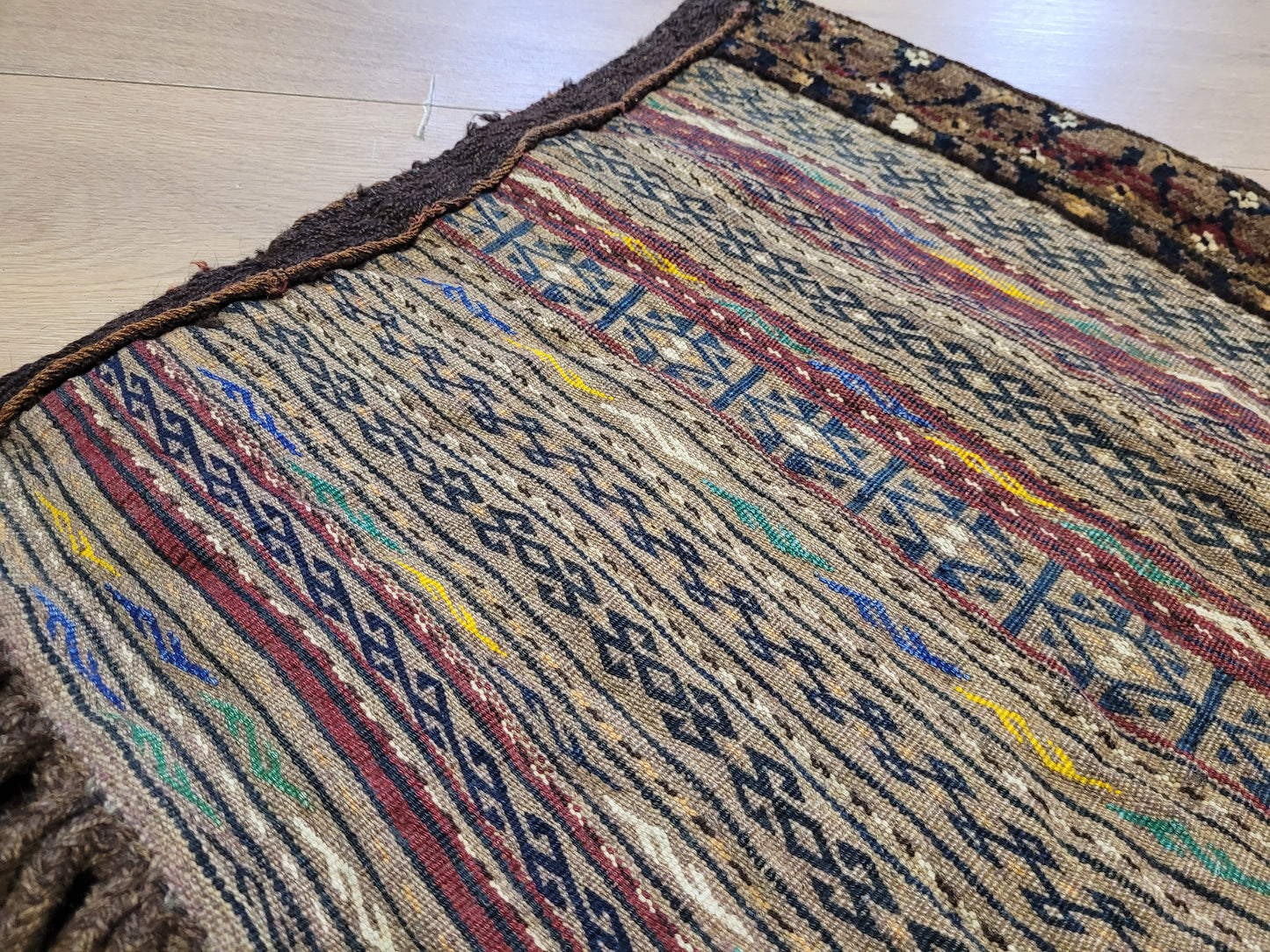 Orientteppich handgeknüpft Belutsch Taschenstück 110x50 cm