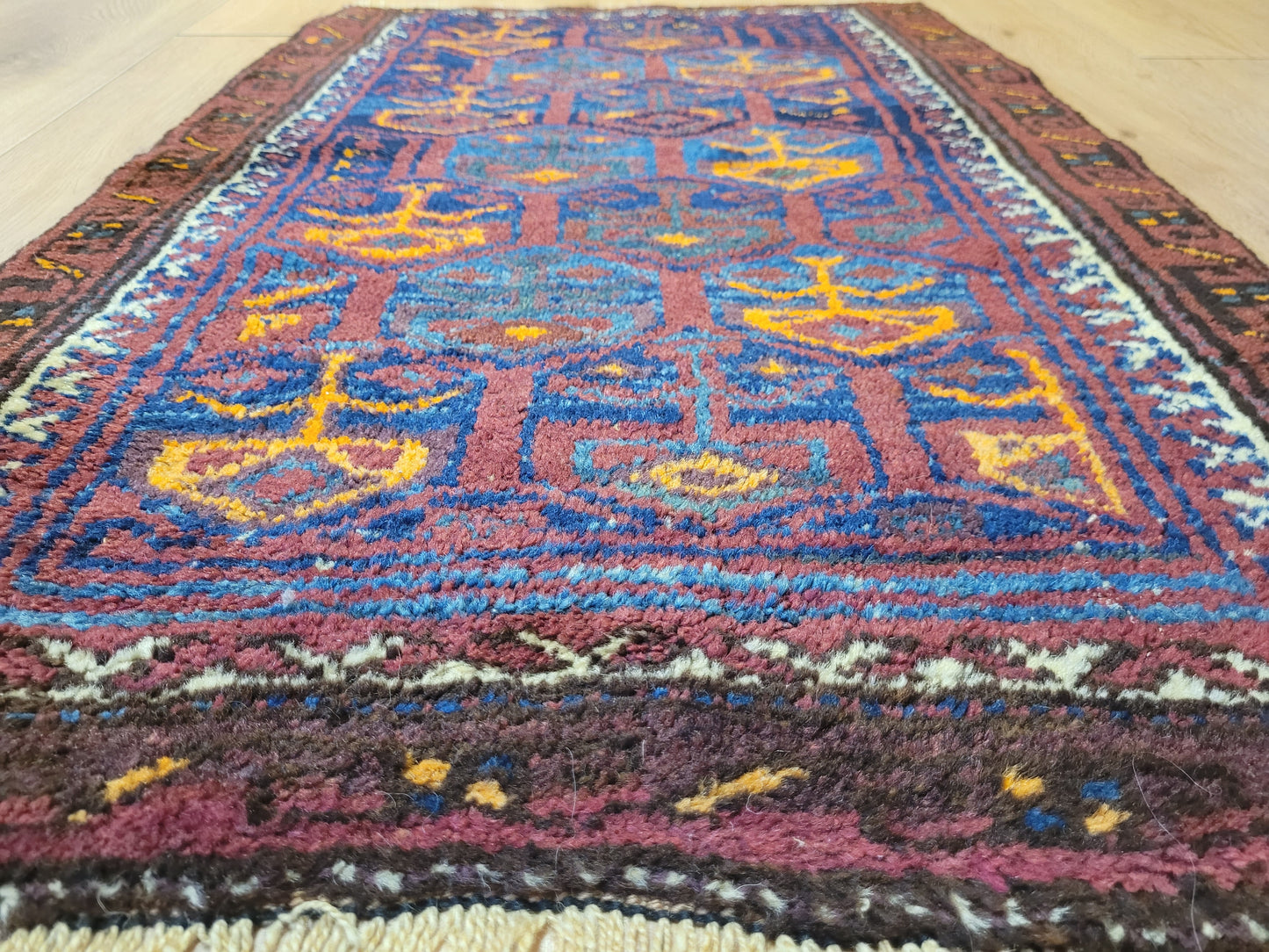 Orientteppich handgeknüpft Belutsch 83x56 cm