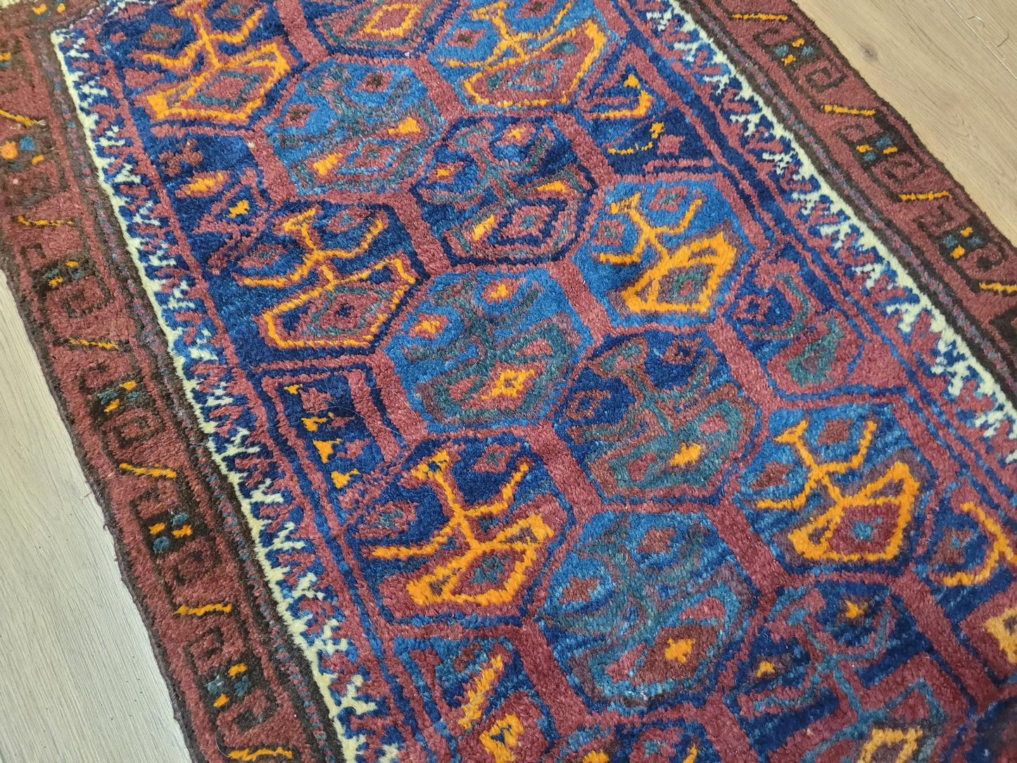 Orientteppich handgeknüpft Belutsch 83x56 cm