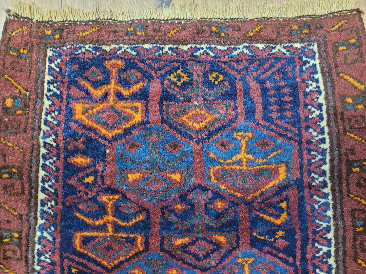 Orientteppich handgeknüpft Belutsch 83x56 cm