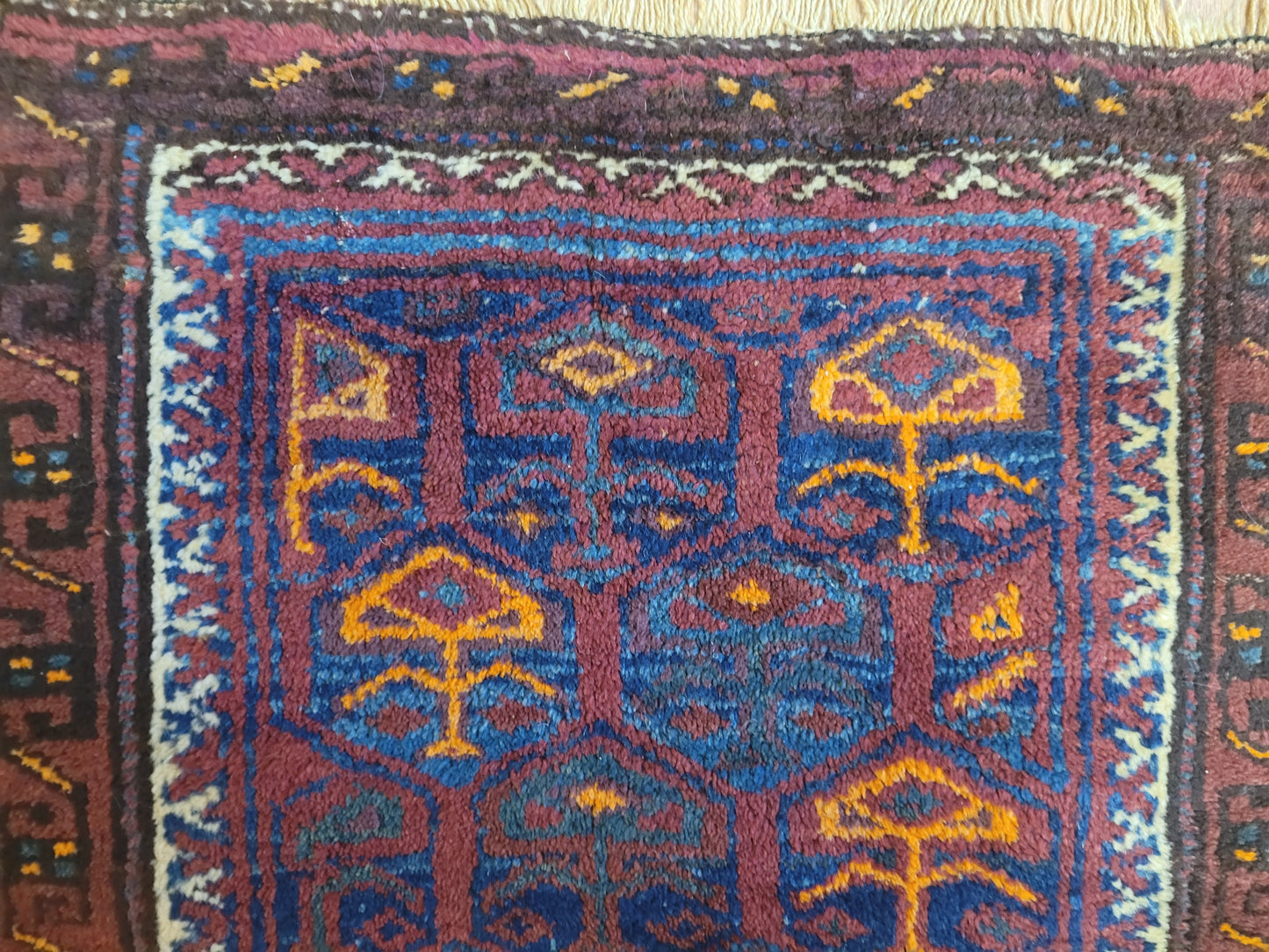 Orientteppich handgeknüpft Belutsch 83x56 cm