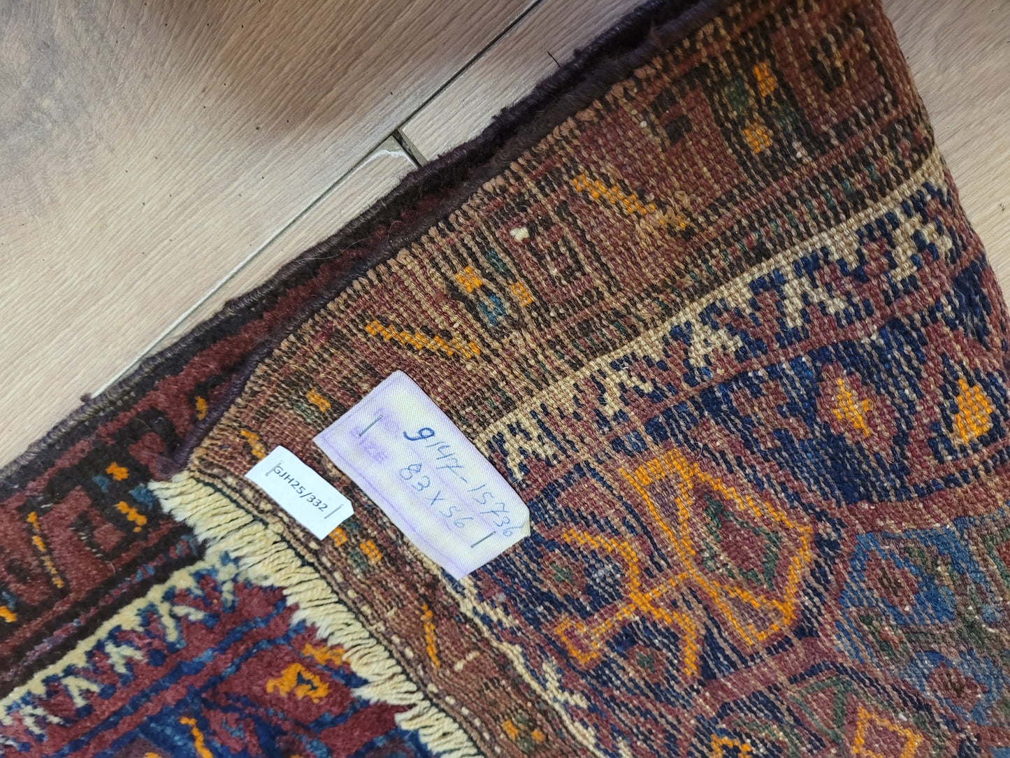 Orientteppich handgeknüpft Belutsch 83x56 cm