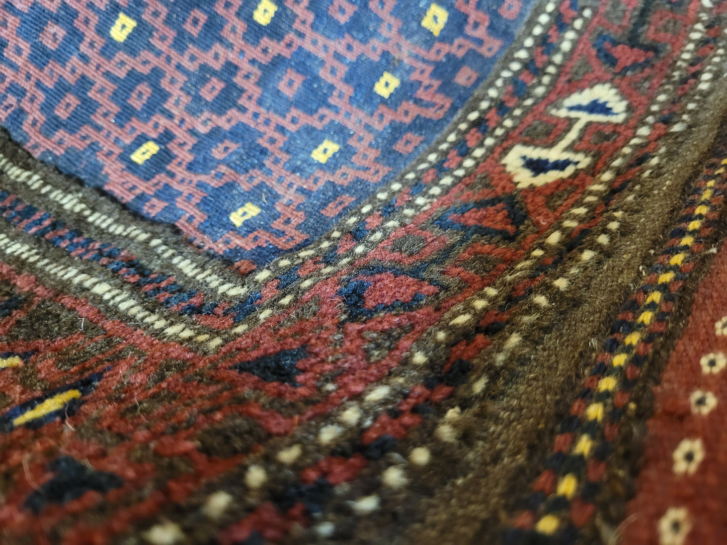 Orientteppich handgeknüpft Belutsch 74x62 cm