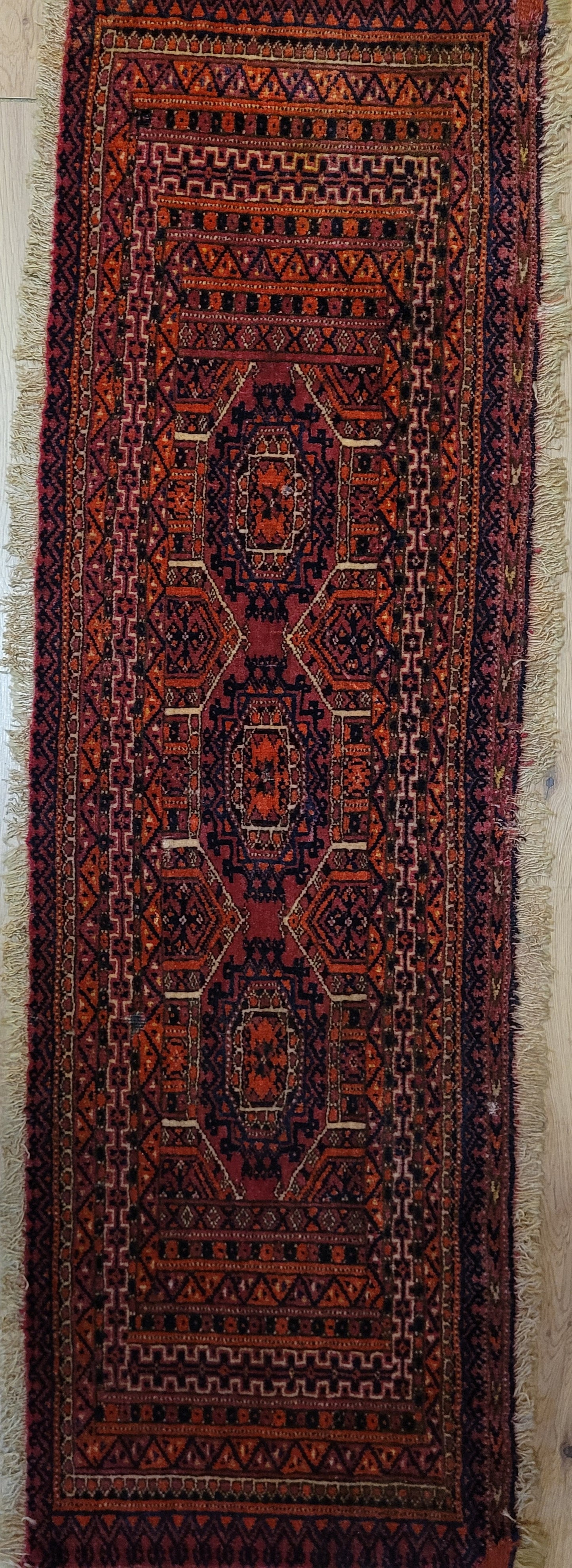 Orientteppich handgeknüpft Jomut Läufer 116x35 cm