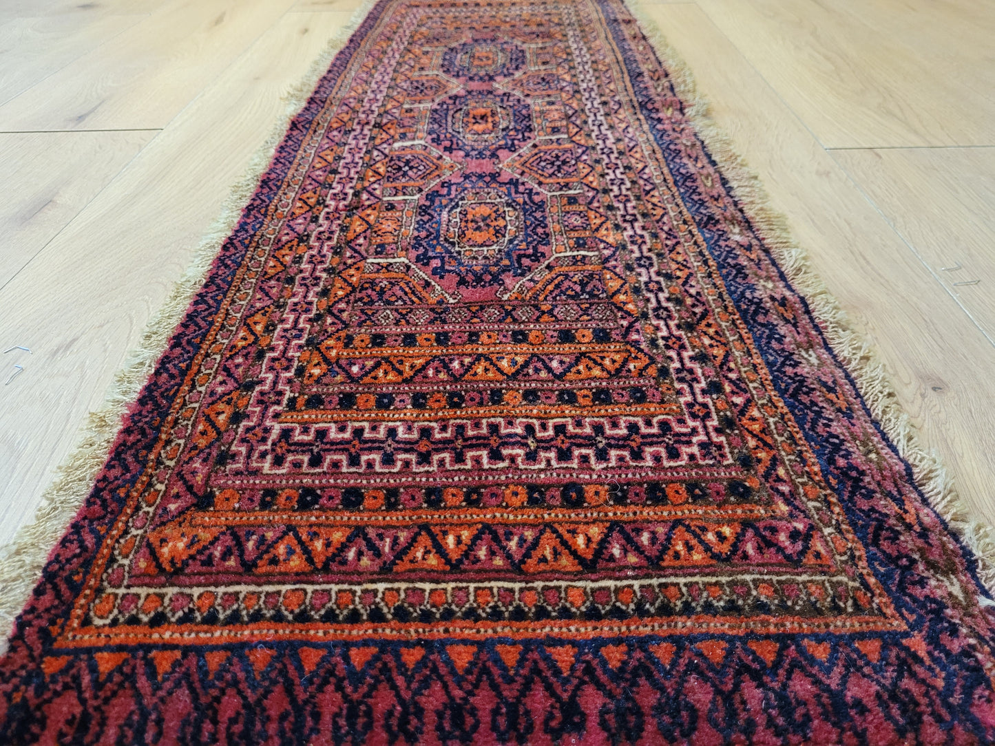 Orientteppich handgeknüpft Jomut Läufer 116x35 cm