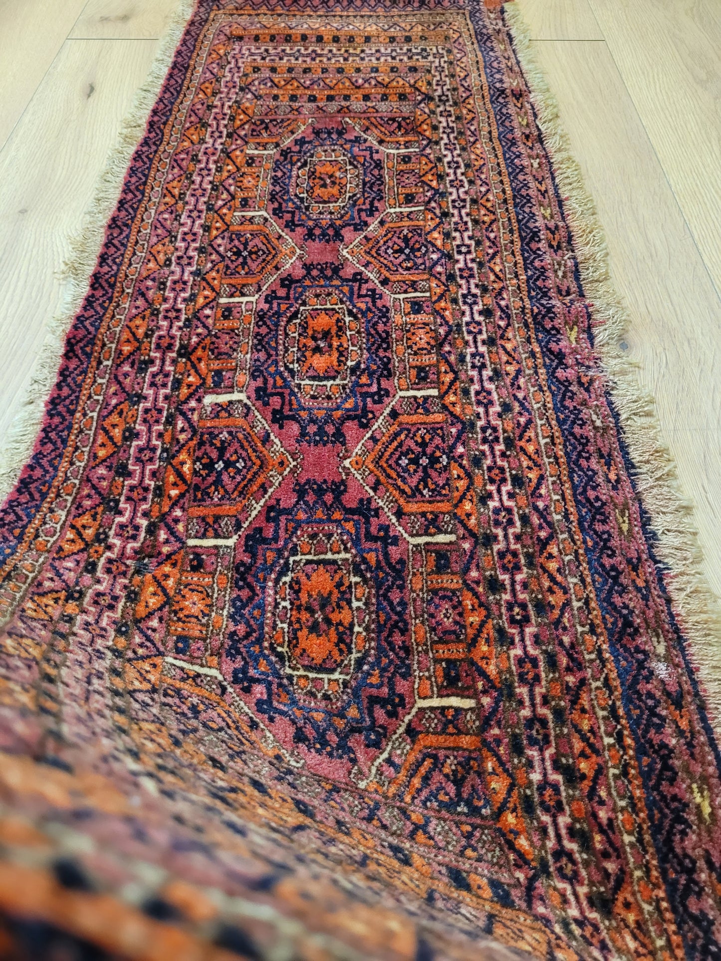 Orientteppich handgeknüpft Jomut Läufer 116x35 cm